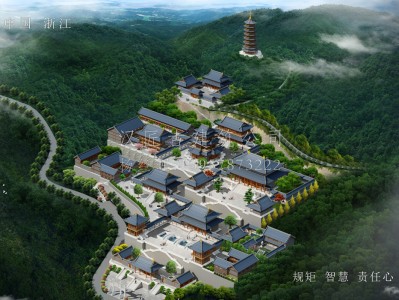 淮南龙王寺古建规划设计布局图